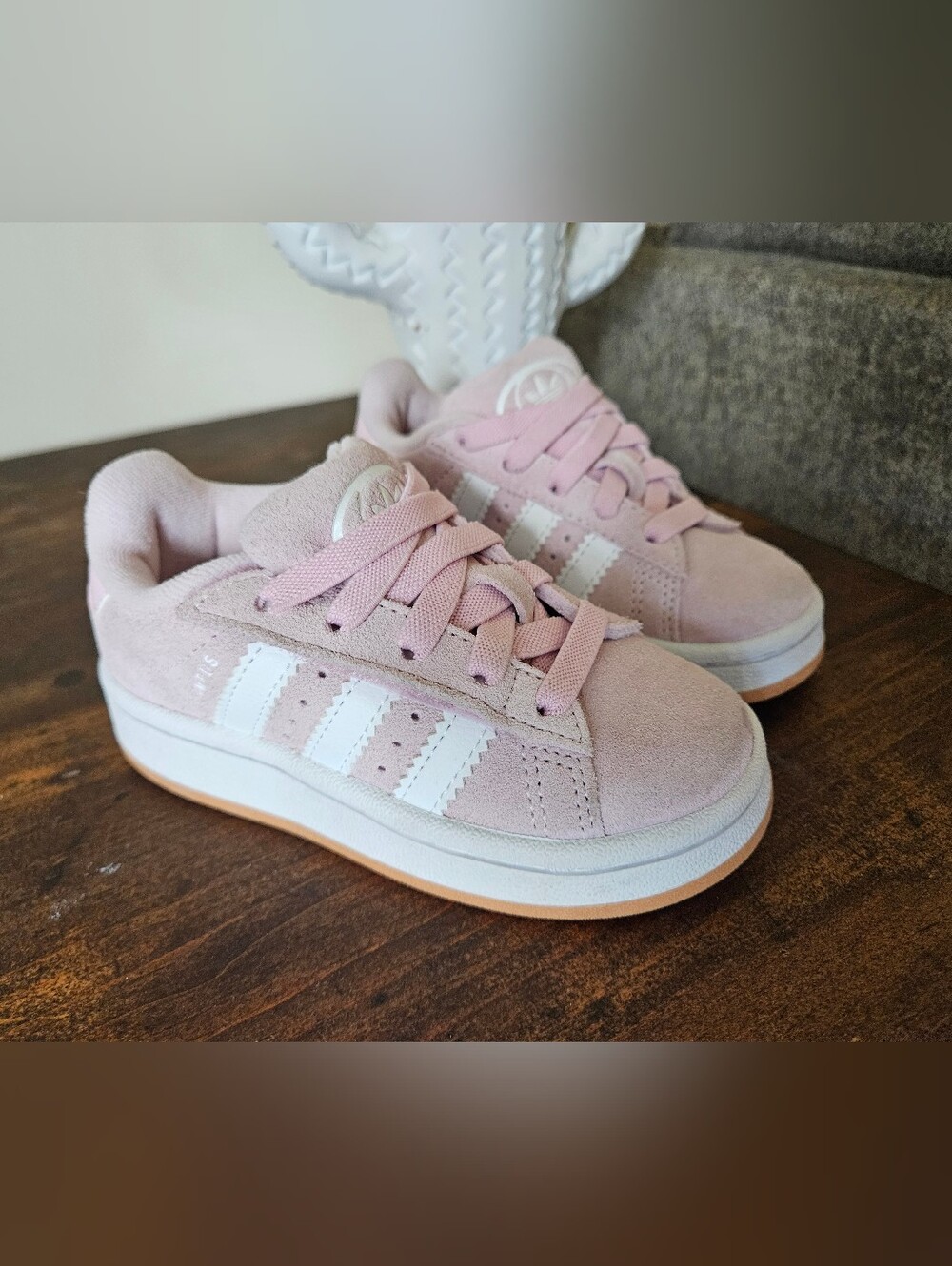 Adidas Campus - Little Kids Pink Suede Sneakers